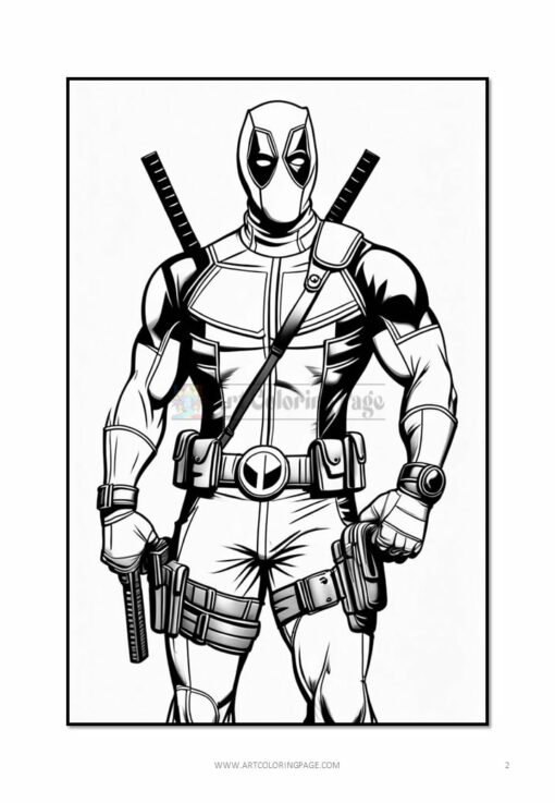 Master the Art of Mayhem: Coloring Page Deadpool Vol. 17