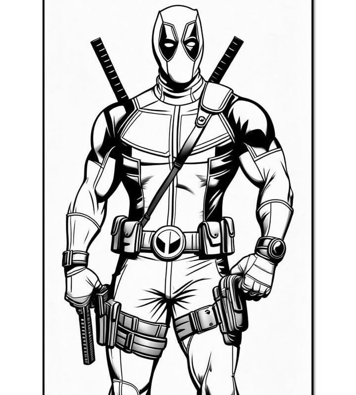 Master the Art of Mayhem: Coloring Page Deadpool Vol. 17