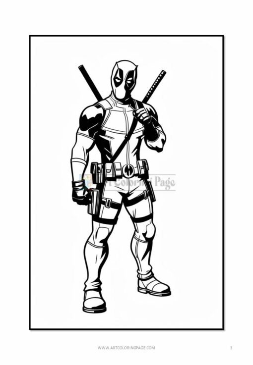 Master the Art of Mayhem: Coloring Page Deadpool Vol. 17