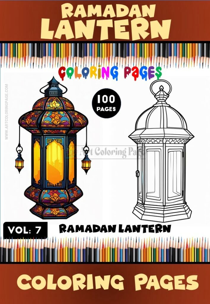 Illuminate Your Ramadan with Lantern Ramadan Coloring VOL 7