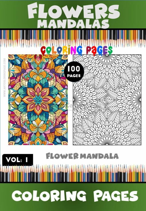 Unlock Creativity with Flower Mandala Coloring Pages VOL 1