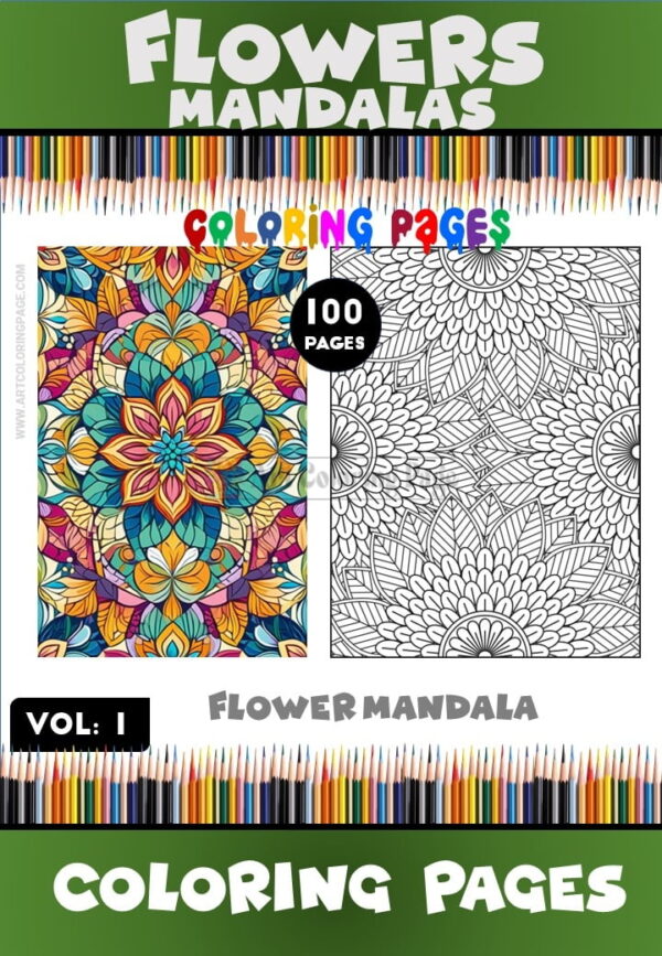 Unlock Creativity with Flower Mandala Coloring Pages VOL 1