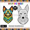Canine Creativity Dogs Mandalas Coloring Pages VOL 1