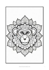 Discover Playful Serenity Mandala Monkey Coloring VOL 3