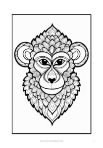 Discover Playful Serenity Mandala Monkey Coloring VOL 3