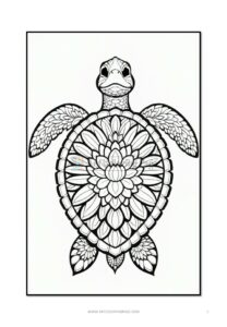 Discover Serenity Mandala Coloring Turtle VOL 4