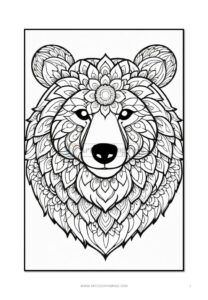 Discover Serenity Mandalas Coloring Bear VOL 3