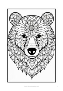 Discover Serenity Mandalas Coloring Bear VOL 3