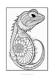 Discover the Wild Lizards Mandalas Coloring VOL 1