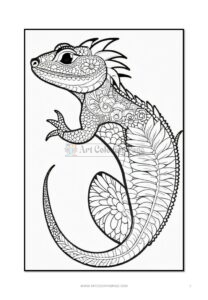 Discover the Wild Lizards Mandalas Coloring VOL 1