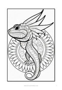 Discover the Wild Lizards Mandalas Coloring VOL 1