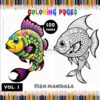 Dive into Creativity with Fish Mandalas Coloring Pages Vol 1!