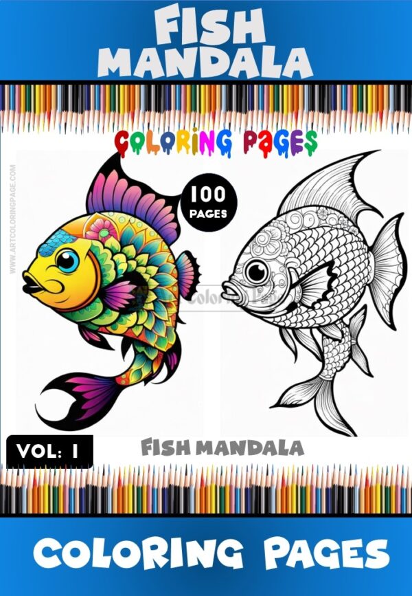 Dive into Creativity with Fish Mandalas Coloring Pages Vol 1!