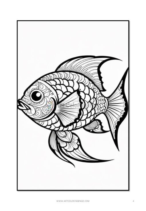 Dive into Creativity with Fish Mandalas Coloring Pages Vol 1!