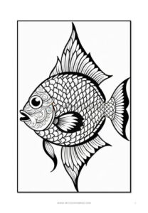 Dive into Serenity Mandala Coloring Fish VOL 5