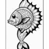 Dive into Serenity Mandala Coloring Fish VOL 5