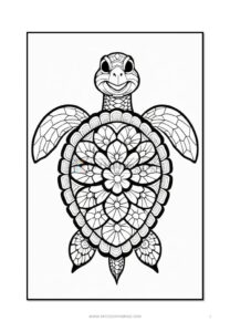 Dive into Tranquility Mandala Turtle Coloring VOL 3