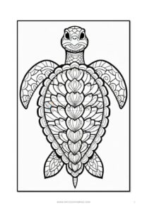 Dive into Tranquility Mandala Turtle Coloring VOL 3