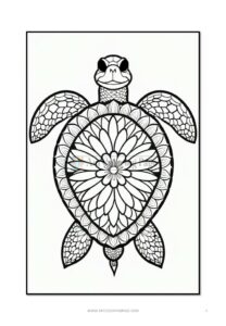 Dive into Tranquility Mandala Turtle Coloring VOL 3