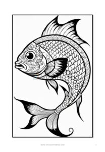 Dive into a World of Tranquility with Mandala Fish Coloring Vol 4