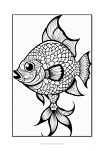 Dive into a World of Tranquility with Mandala Fish Coloring Vol 4