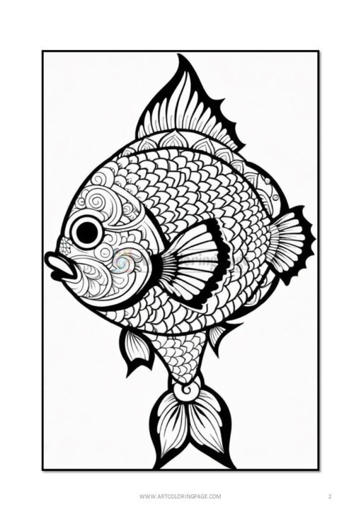 Embark on a Vibrant Journey with Fish Mandala Coloring Vol 3!