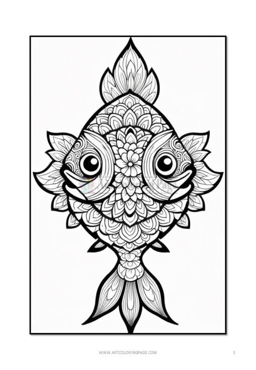 Embark on a Vibrant Journey with Fish Mandala Coloring Vol 3!