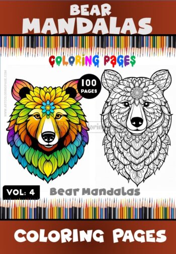 Embrace Creativity: Bear Mandalas Coloring VOL 4