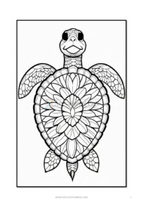 Embrace Serenity Turtle Mandala Coloring VOL 2
