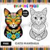 Embrace Tranquility Free Mandala Coloring Cat