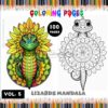 Embrace Tranquility Mandalas Coloring Lizard VOL 5