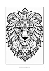 Embrace the Majesty Mandala Lion Coloring VOL 5