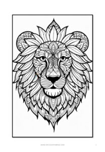 Embrace the Majesty Mandala Lion Coloring VOL 5