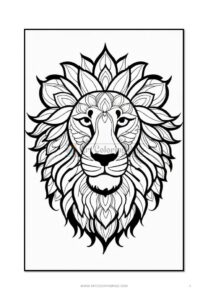 Embrace the Majesty Mandala Lion Coloring VOL 5
