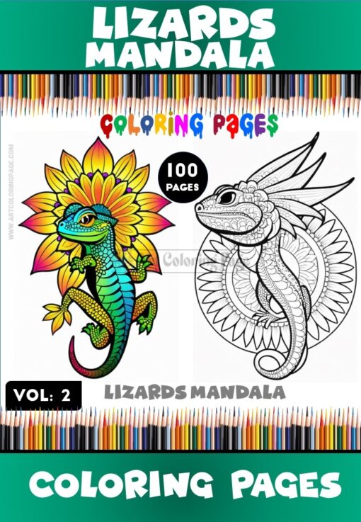 Embrace the Serenity: Lizard Mandala Coloring VOL 2
