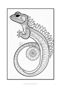 Embrace the Serenity Lizard Mandala Coloring VOL 2