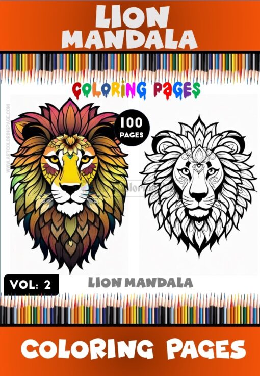 Embrace the Wild: Lion Mandala Coloring VOL 2