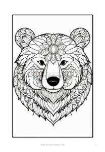 Experience Harmony Mandala Coloring Bear VOL 2