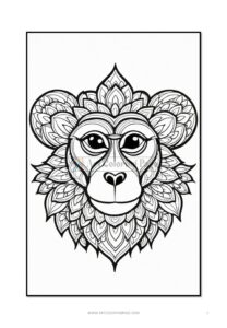 Explore the Jungle Monkey Mandalas Coloring VOL 1