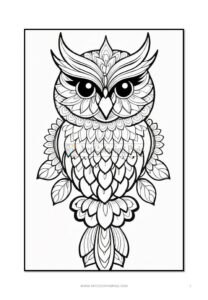 Find Harmony Coloring Page Mandala Bird VOL 4