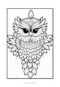 Find Harmony Coloring Page Mandala Bird VOL 4