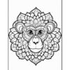 Immerse Yourself in Playful Creativity Mandala Coloring Monkey VOL 4