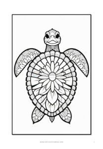 Immerse Yourself in Tranquility Mandalas Coloring Turtle VOL 5