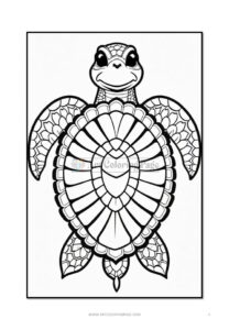 Immerse Yourself in Tranquility Mandalas Coloring Turtle VOL 5
