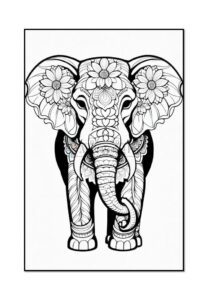 Majestic Marvels Elephant Mandalas Coloring Pages VOL 1