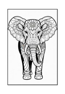 Majestic Marvels Elephant Mandalas Coloring Pages VOL 1