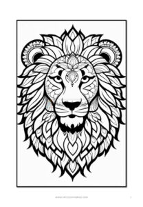 Majesty Unleashed Mandala Lion Coloring Pages VOL 4