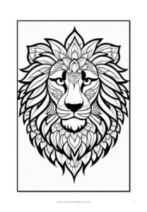 Majesty Unleashed Mandala Lion Coloring Pages VOL 4