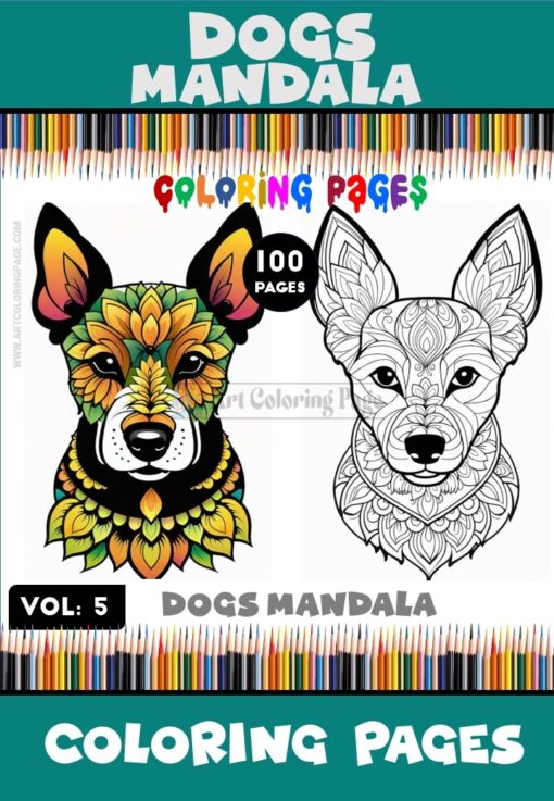 Mandala Coloring Dog VOL 5