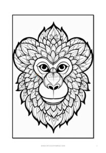 Embrace Playful Creativity: Mandalas Coloring Monkey VOL 5 c